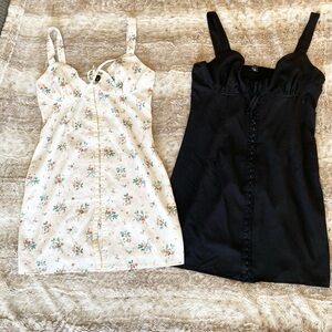 Kendall and Kylie Floral and Black Mini Dresses Duo Bundle